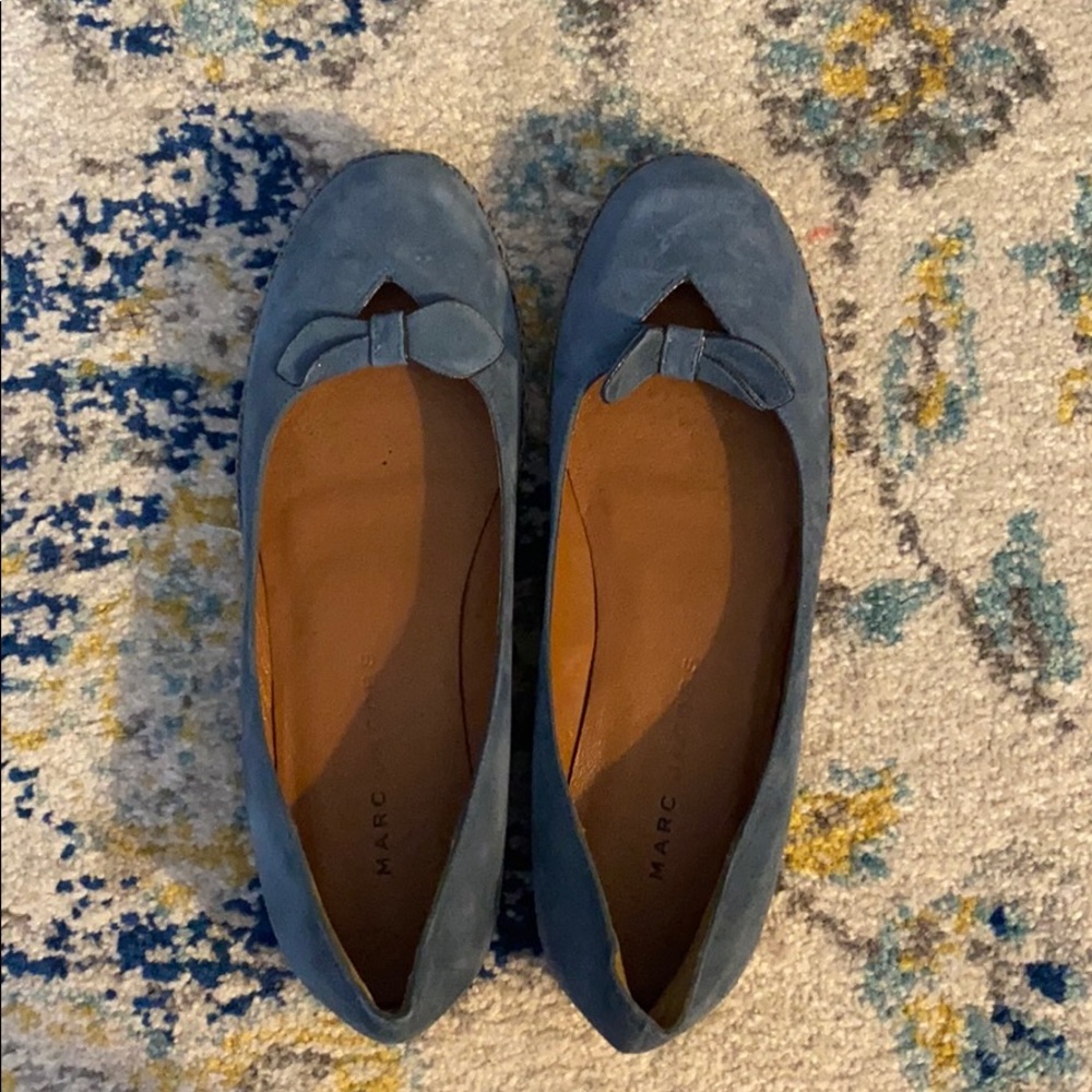 MARC JACOBS Blue Suede Flats
